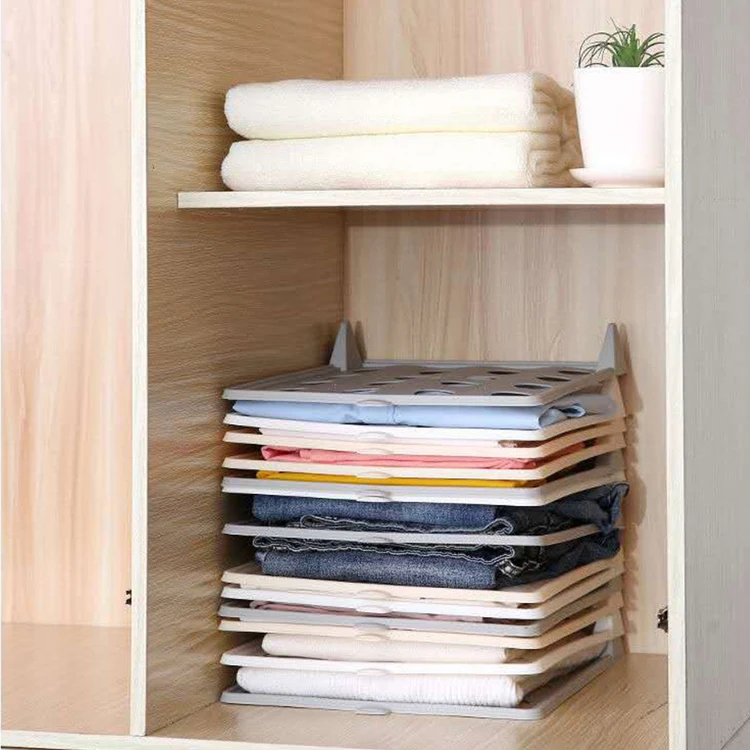 E1678 Household Shirt Pants Storage Borad Collect Fold Clothes Layering Partition Fold Garment Board Household Sundries