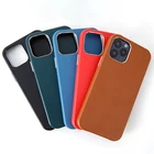 Phone Iphone Customized Luxury Leather Back Cover Metal Button With Magsafe Phone Case For Iphone 11 12 13 Pro Max