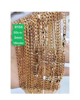 1113xuping Wholesale Gold Chain Mens 14k 18k Gold Plated Cuban Link Chain Women Necklace Jewelry