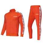 Sweat Suit High Quality Plain Workout Crew Neck Sweat Suit 2 Piece Tracksuit Custom Private Label Mens Sweatsuit Sets