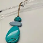 Pendant Hot Selling Creative Energy Pendant Fashion Drop-shaped Resin Wax Rope Transfer Jewelry Necklace