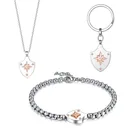 Fashion Jewelry Wholesale Men's Fashion 316L Stainless Steel Jewelry Set IP Rose Gold Star For Charms