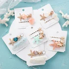 Shell Clip Sweet Style Sea Element Hairclip Starfish Sea Shell Tic Tic Hairgrip Lovely Girl Hair Clip