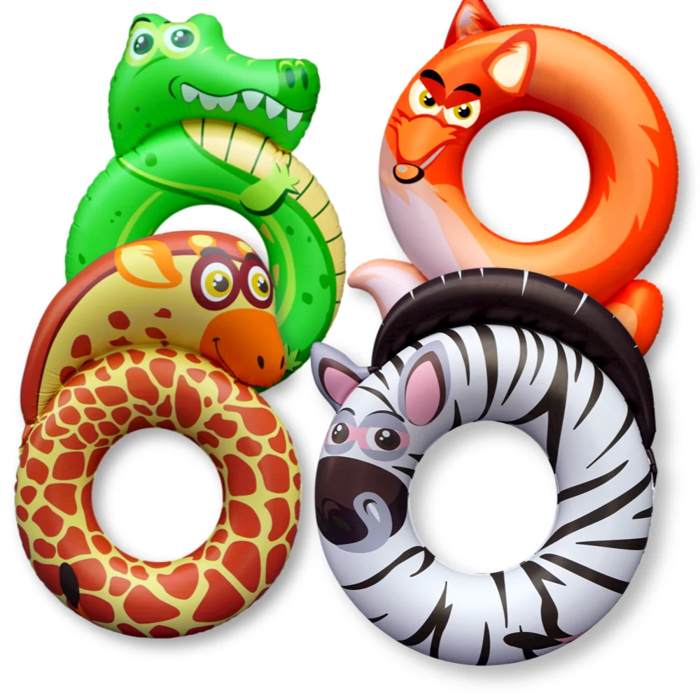 Baby Swim Tube Cute Cartoon Animal Series Kids Pool Float Swimming Ring  Float Pool Tube Zebra/ Crocodile/giraffe/fox - Buy Floater,Inflatable  Ring,Baby Cute Tube Product on 