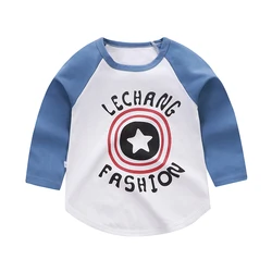 Boys and Girls Long Sleeve T-shirt  Cotton Top Baby kids Clothings Smart Casual O-Neck Children Clothes  Cheap Price