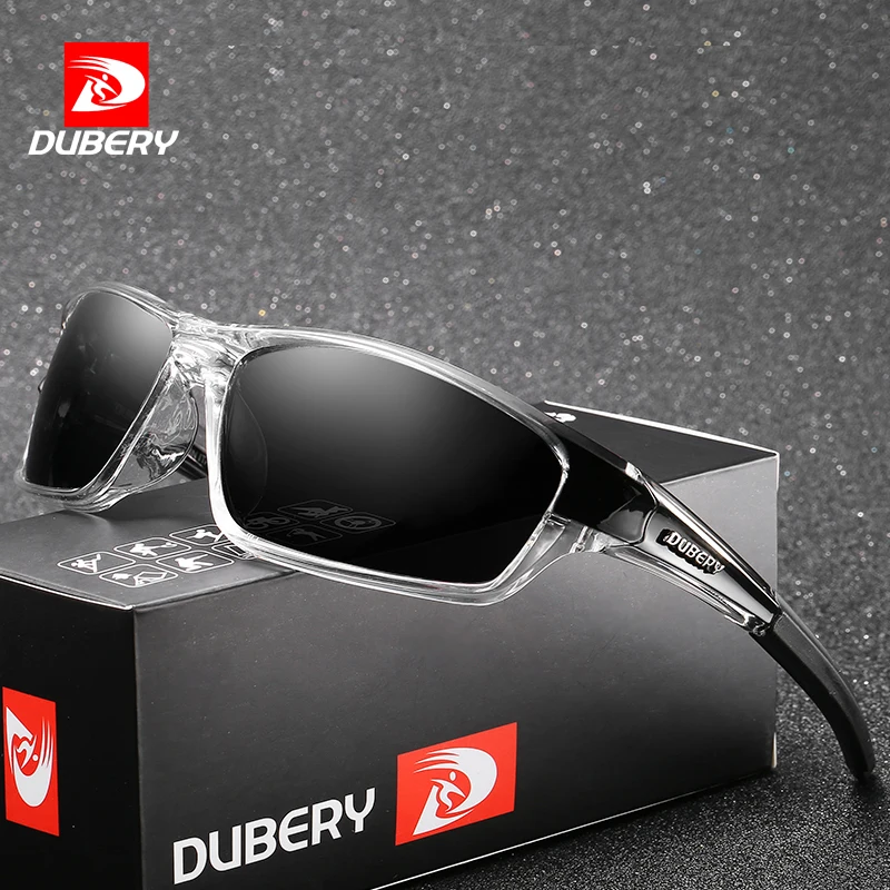 DUBERY UV400 Schwarz Herren Sonnenbrille Polarisiert Brillen Pilotenbrille Sport 