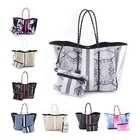 Handbags Beach Bag Ladies Perforated Neoprene Tote Bags Printing Neoprene Bag Private Label Women Waterproof Handbags Neoprene Tote