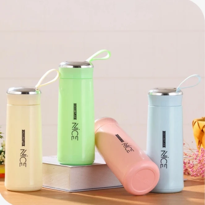 Manufacturer Cheaper Hiking Outdoor Sport Hot and Cold Water Children School Cute Gift Glass Water Bottle