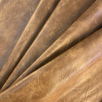 Custom Smooth 1.2mm Brown PU Synthetic Leather Fabric for Couch