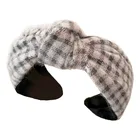 Headbands Leopard New Fashion Winter Headbands Wide Edge Polka Dot Knotted Leopard Faux Fur Hair Bands For Women