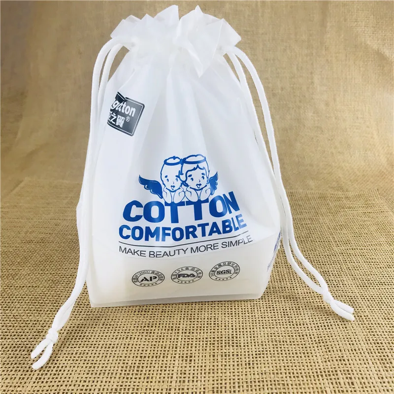 wholesale high quality custom natural printed cotton drawstring bag with logo embossed