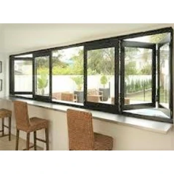 Alufront AS2047 Bi-Folding Sliding Aluminum Bifold Balcony Ventilation Aluminum Folding Window with Thermal Break