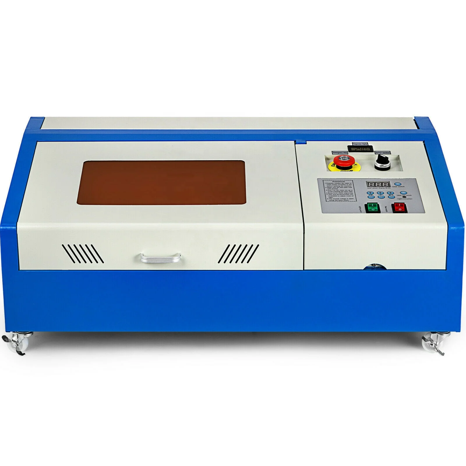 Upgraded 40W USB CO2 Laser Engraver Engraving Cutting Machine Cutter K40 with LCD Display Rotate Wheels