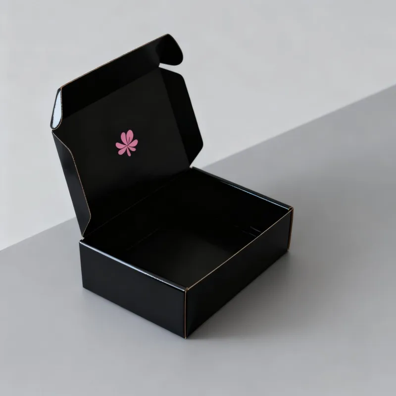 product black personalize recyclable shipping corrugated paper packaging box clothing accessory pants skirts socks underwear paper box-4