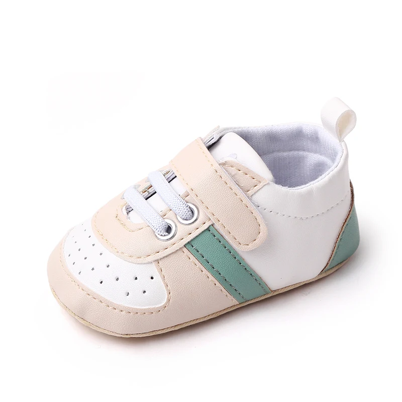 Color-matching Striped Mesh Breathable Soft-soled Baby Toddler Shoes for Boys supplier