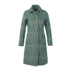 Coat LONG Blended Wool Good Quality Thick Winter Women Jacquard Herringbone Trench Coat