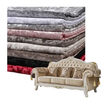 Custom ice velvet furniture textile superior quality upholstery fabric crushed velvet fabric for sofa