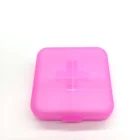 Eco-friendly Container Eco-friendly 4 Grids Promotional Price Removable Travel Pill Container With Lid