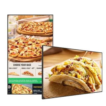 Hanging Wall Mounted 43 Inch Hd Screen Lcd Advertising Display Electronic Digital Menu Boards For Restaurants