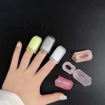 Convenient Touch-Sensitive Mobile Phone Nail Polish Remover Clip Easy Finger Application Plastic Cap for Hand Practice