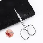 Manicure Scissors Nails Supplies Salon Russian Manicure Scissors Cuticle Titanium Stainless Steel Nail Scissors
