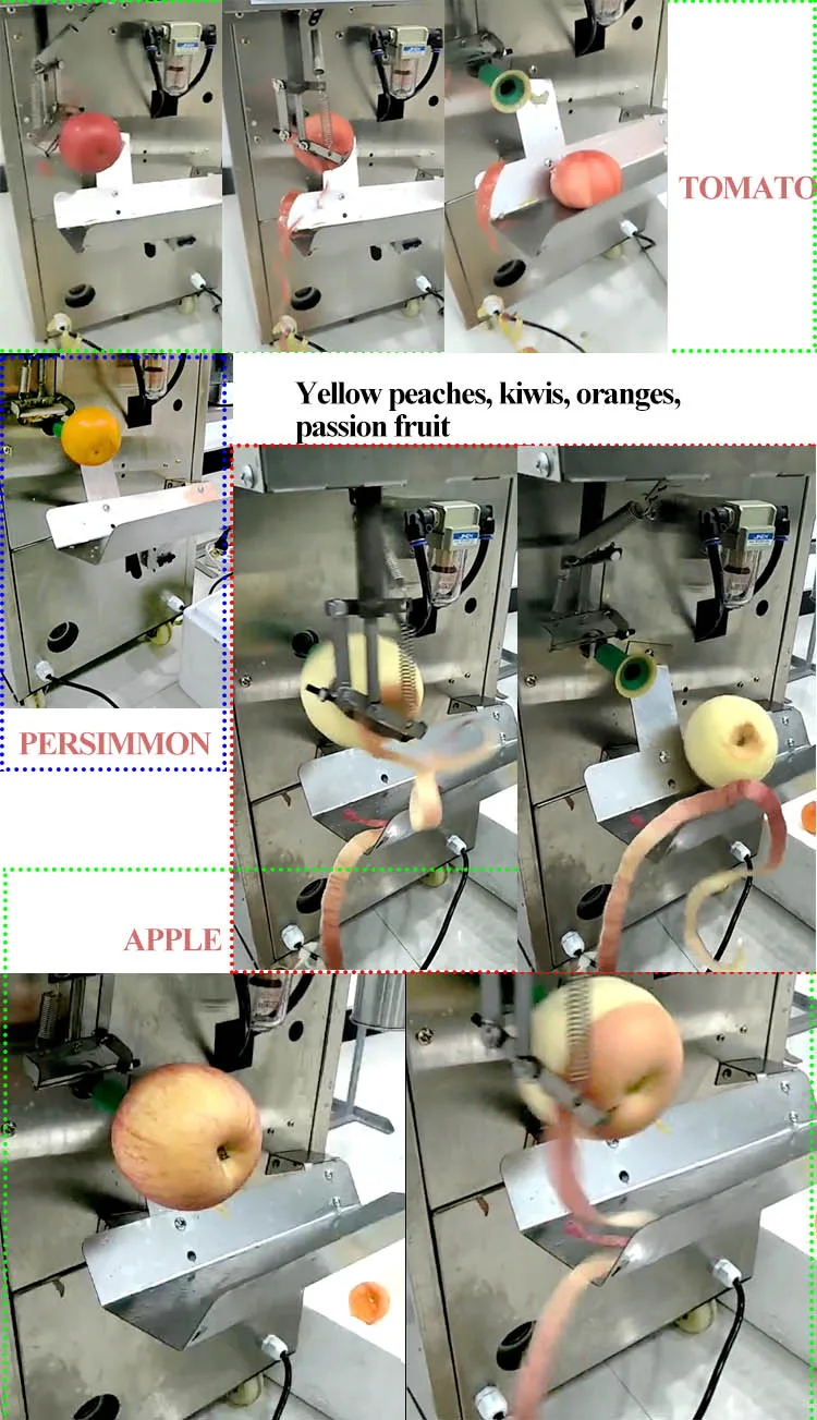 Apple Persimmons Fruit Fresh Tomato Peeling Machine Tomato Washer Skin Remover Machine factory