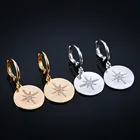 Star Ear Studs Fashion Creative Personality Copper Micro Inlaid Zircon 8 Awn Star Ear Studs