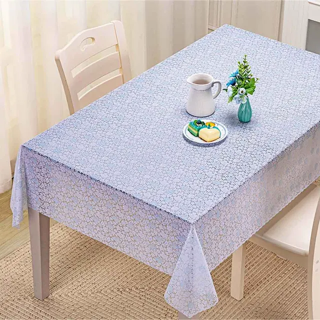 Boen Lace PVC Tablecloths  Manufacturer Stamping Golden Table Cover