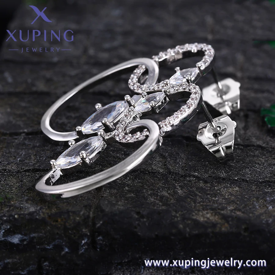 92726 xuping jewelry fashion elegant luxury simple circle crystal earring women