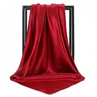 Scarf New Arrival Custom Designer Luxury Satin Silk Scarf Digital Printing Square 90*90cm Satin Shawl For Women