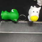 Novelty Assorted Tiger Dino. Cow Dog Animal Toy Keychain Pop Out Ball Popper Up Ball For Party Favor