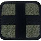 Black Hot Sale Custom Embroidery Patches For Sports Suit Tactical Medic Cross - Olive Black