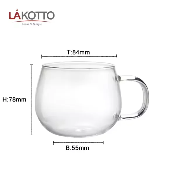 High Quality borosilicate clear color drinking coffee glass cup single walled glass coffee mugs 400 ml glasses cup
