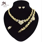 Diamond Set T0234 New Design Teddy Bear Heart-shaped Diamond 18K Gold Plated Jewelry Set