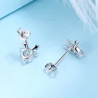 Stud Earrings Red Earring 2021 Christmas Deer Crystal Sliver Stud Earrings RED Diamond Christmas Earring Jewerly