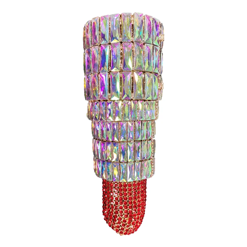 Hot Selling Lipstick Purse Rhinestone Clutch Lipstick Rhinestone Bag