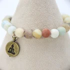8mm Beads For Bracelet Natural Gemstone Beaded 8mm Bracelet Amazonite Beaded Bracelet Yoga Charm Bracelet For Women