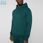 Plain Hoodies Cotton Pullover Hoodie 65% Cotton 35% Polyester Dark Green Kangaroo Pocket Plain Pullover Hoodies