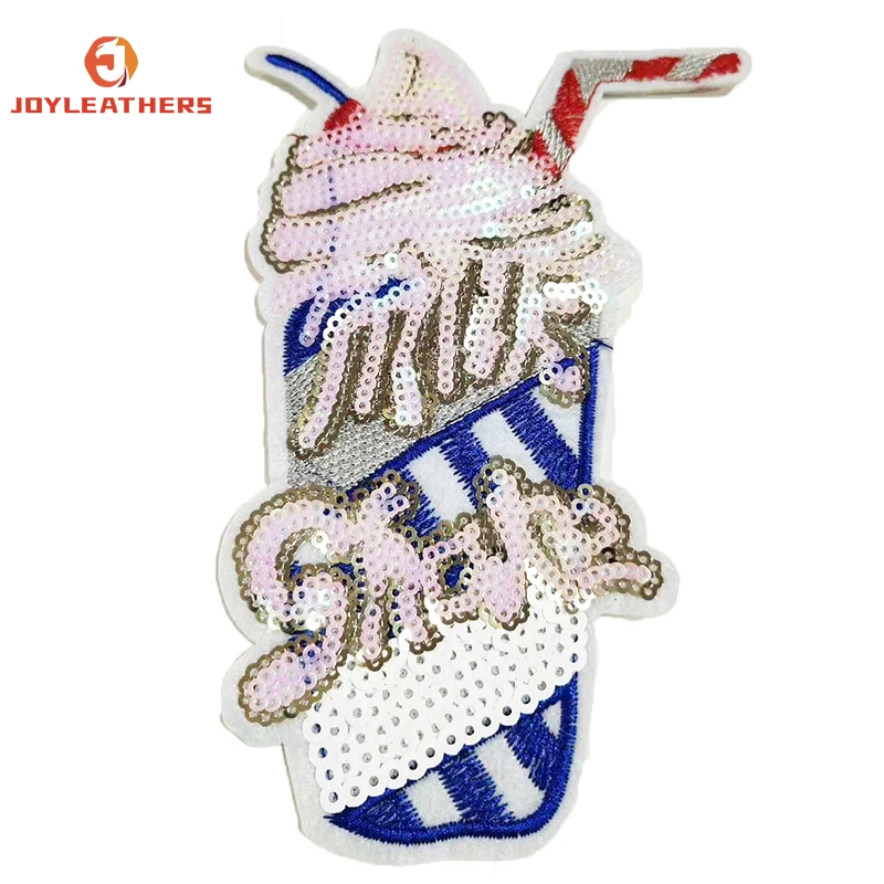 Wholesale Clothing Sequin Patches Iron On Sequins Embroidery Patches
