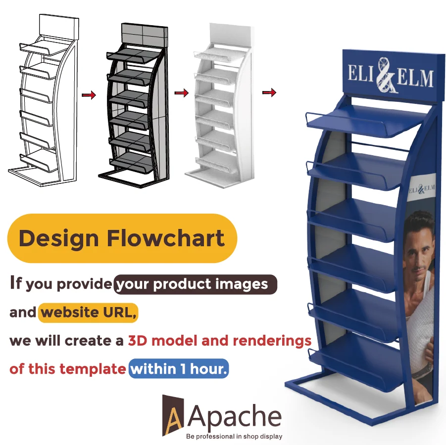 product customized metal pillow display stand for supermarket shelves for storefront presentation-2