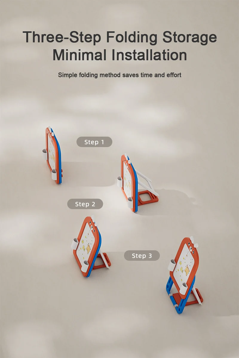 Feelkids Baby Safety Children's Foldable Portable Learning Drawing Board with HDPE Plastic Painting Board supplier