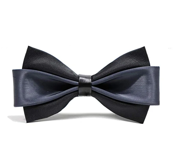 DQT New Fashion Swirl Wedding Business Adjustable Tuxedo Men's Bow Tie & Hanky 