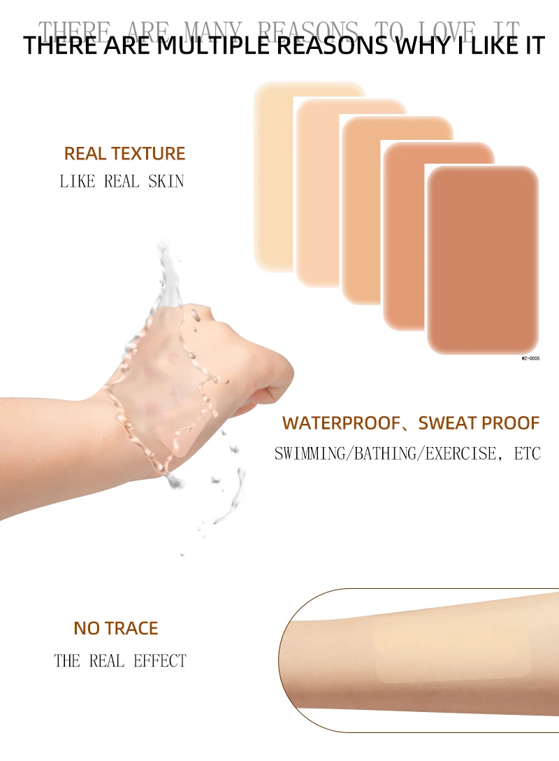 Latest Product Easy Apply Long Lasting Waterproof Scalable Instant Full Coverage Concealer Tattoo Sticker manufacture