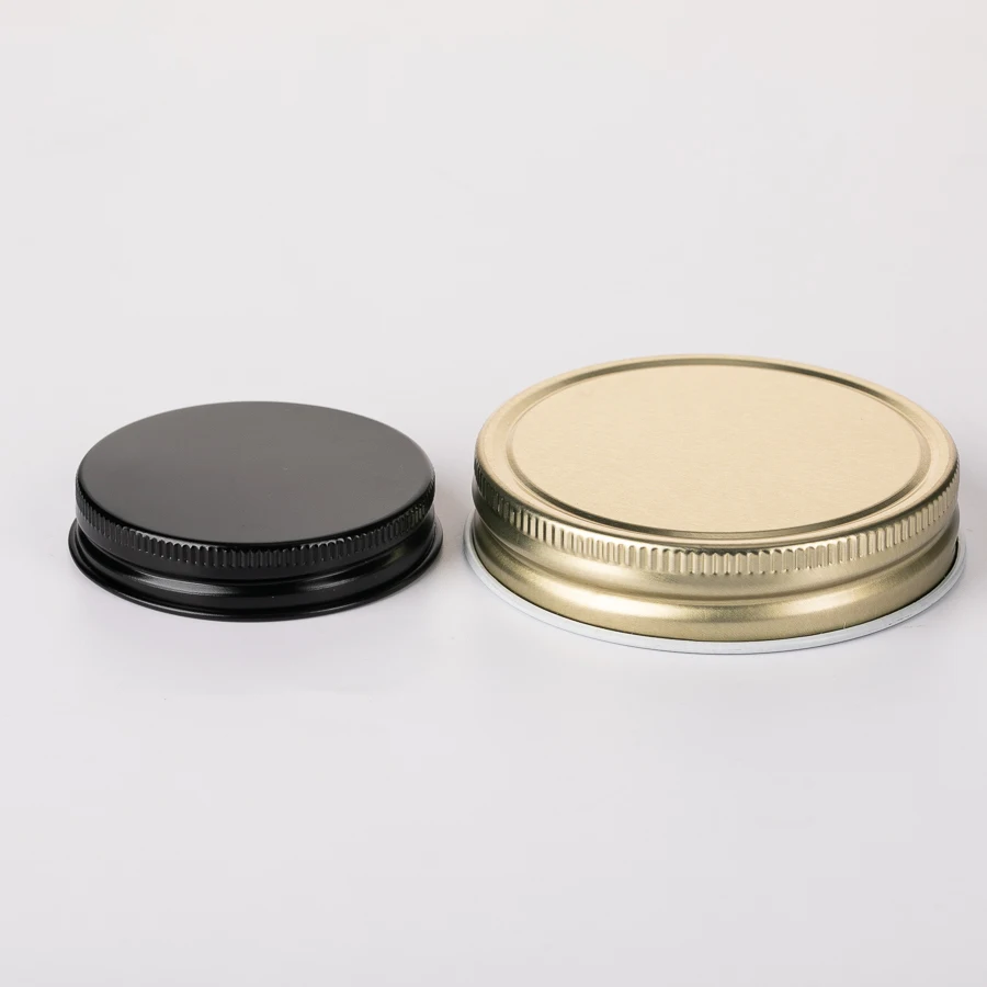 70mm 86mm Custom Gold Metal Screw Lids CT Continuous Thread Screw Caps for mason glass jars