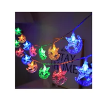 Hollow Stars Moons LED Lantern Lamp String Light Ramadan Eid Holiday Decorative Lighting String Light for Festive Decorations