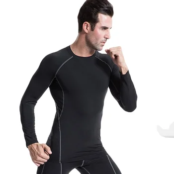 Men Sport Wear Cool Dry Compression Long Sleeve Sports Baselayer T-Shirts Tops Sports Gym Wear Shirts For Men
