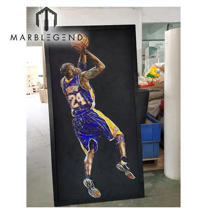 kobe bryant s handmade portrait pastel art collectibles dekorasyonu net