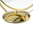 Marble Luxury Decorative Marble Base Rose Gold Table Top Cosmetic Round Makeup Mirror