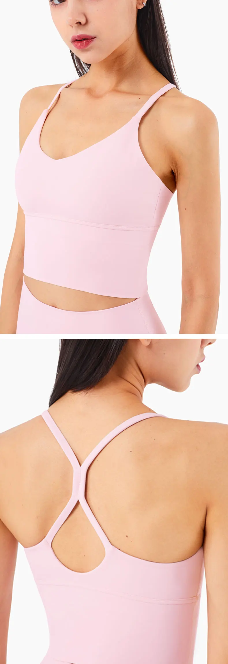 Free Samples New Lulu Colors Wirefree Removable Cups Elastase Tank Tops Style Womens Longline Sports Bra