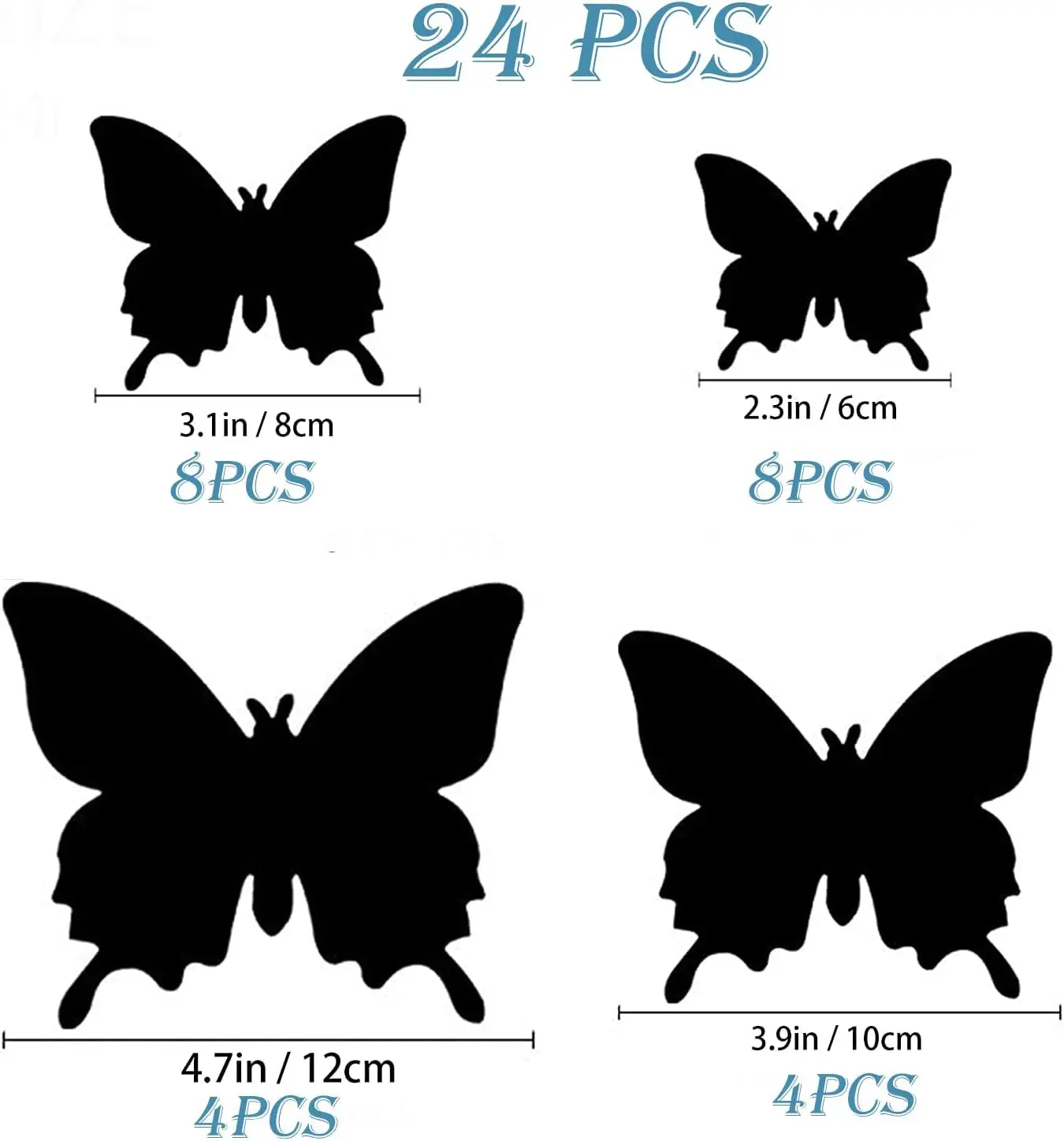 Butterfly Wall Decor 24/48 PCS, 3D Butterflies Stickers for Party Decorations with Magnets